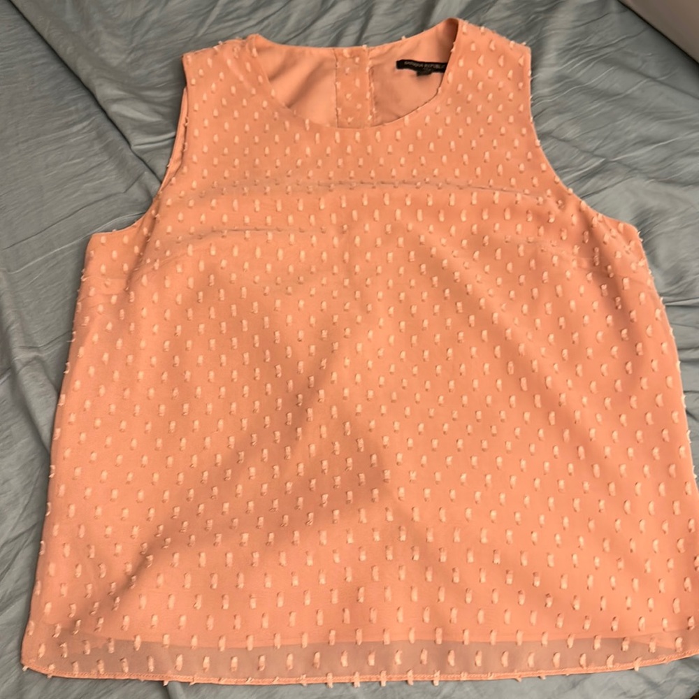 banana Republic sleeveless top coral pink